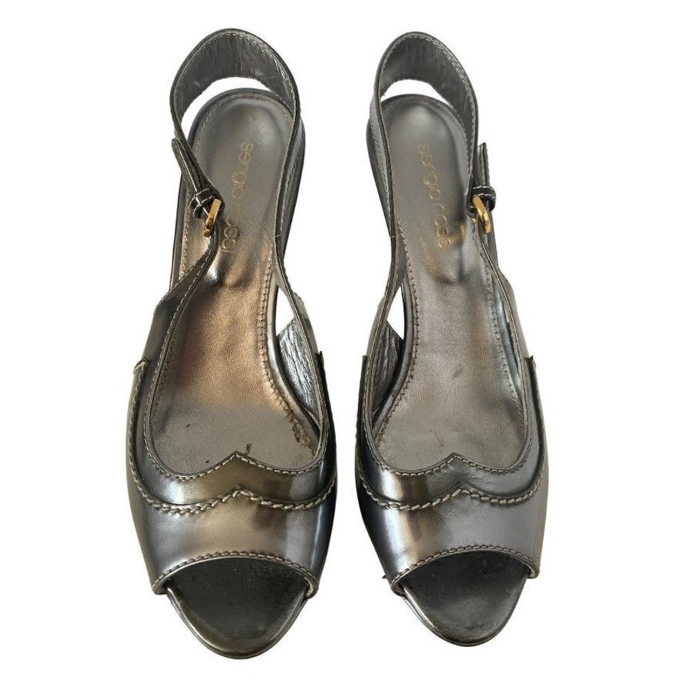 Sergio Rossi  sling‎ back peep toes stilettos shoes Women 36 - Picture 3 of 12